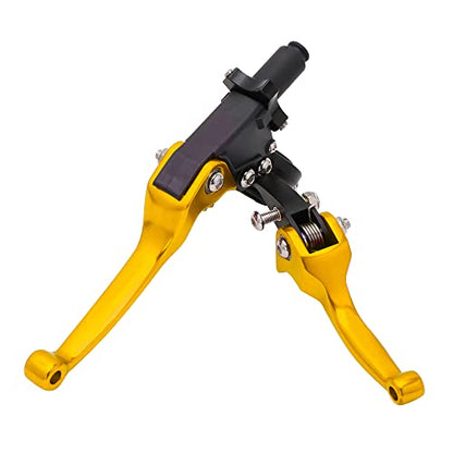 JFG RACING Dirt Bike Brake Clutch Lever 7/8" 22mm for CRF50 KLX SSR TTR 110 - color: Gold