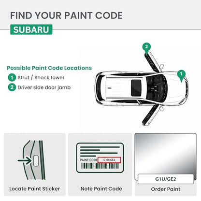 ERA Paints - G1U/GE2 - Ice Silver Metallic for SUBARU Exact OEM Color Match Automotive Touch Up Paint for Cars - Scratch & Chip Repair for Metal & Plastic - Essential Kit - Made in USA - style: Jar - Essential Kit