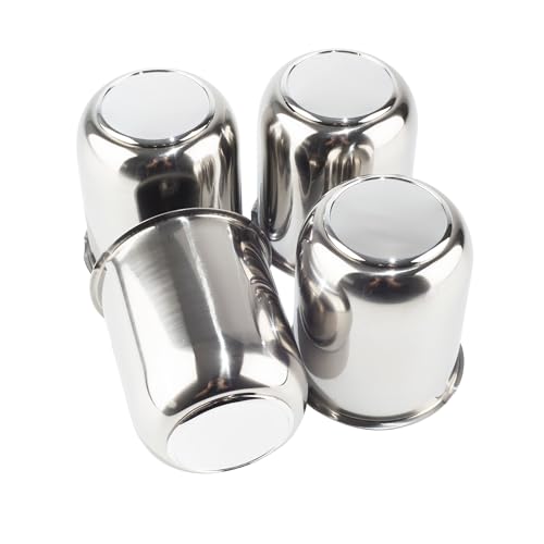4Pcs 3.19" Stainless Trailer Wheel Center Caps, 3.62" H Chrome - color: Chrome, size: 3.19" Hub 3.62"H