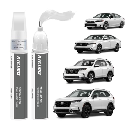 KIKIMO for Honda Touch Up Paint(Platinum White Pearl(NH-883P)) - color: Platinum White Pearl(NH-883P) for 2025 CR-V/2025 CIVIC/2025 Accord/2025 HR-V/2025 Pilot/2025 Odyssey/2025 Ridgeline/2026 Passport/2025 Passport