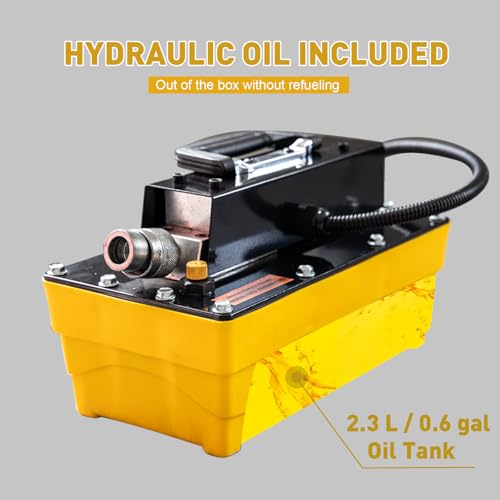 Air Hydraulic Pump with 9.8 ft Remote Control, 10,000 PSI Plastic Pump