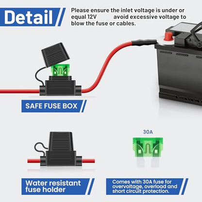 12V Digital Radiator Fan Switch Kit with Mounting Kit, Dual Electric Fan Switch Replace #0444, Adjustable 104°F-230°F w, IP54 - style: Digital Radiator Fan Controller Switch Kit