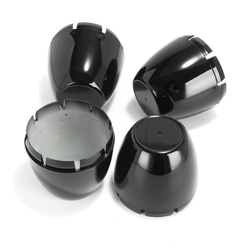 4 Pack Wheel Center Caps Kit for 2.75" 2-3/4", OD 72.5 mm / 2.85 inch ID 70 mm / 2.75 inch hub caps, Snap-in High Gloss Black ABS-Plastic Rim Covers - color: high gloss black