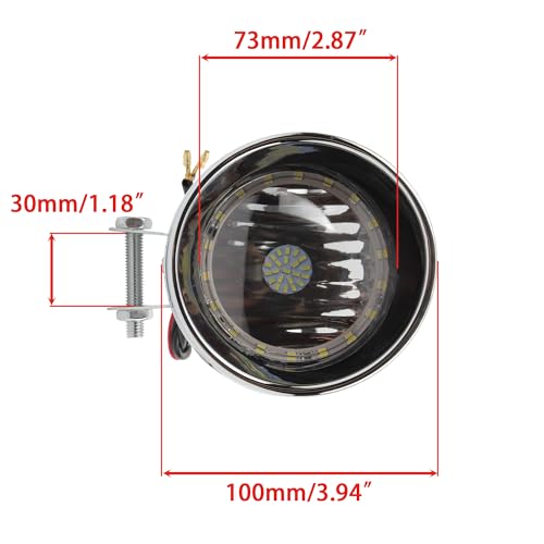 크롬 LED 헤드라이트 12V 헤드 램프 오토바이 스쿠터 ATV 4 휠러 쿼드 차퍼와 호환