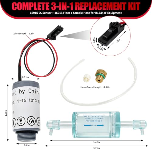 16916 Oxygen Sensor Kit 3IN1 for Robinair R1234yf Refrigerant Identifier