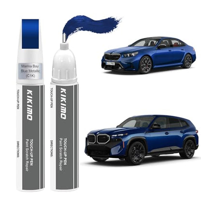 KIKIMO for BMW Touch Up Paint(Marina Bay Blue Metallic(C1K)) - color: Marina Bay Blue Metallic(C1K) for 5/X5/X7