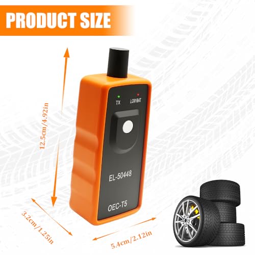 TPMS Relearn Tool for Tire Sensor, TPMS Programming Tool, EL-50448 OEC T5 Tire Pressure Monitor System Activation and Reset, System Programming Training Sensor Compatible with Most Vehicles