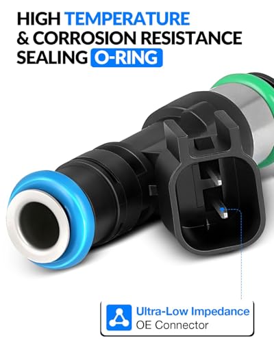 0280158028 Upgraded Fuel Injectors Fits For:-Dodge Journey Challenger 2009-2010 3.5L, Charger Avenger Stratus, For:-Chrysler Sebring 300 Pacifica Town & Country 2.7L 3.5L 4.0L (6 PCS) - size: 0280158028(6)