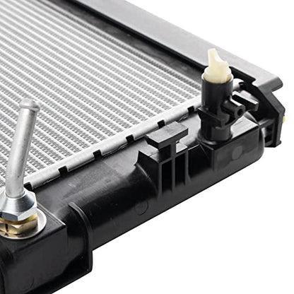 TRQ Radiator Assembly Aluminum Core 1 Row with Transmission Oil Cooler - style: RDA80232