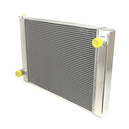JSD 2 Row Single Pass Overall 28" x19" x3" Aluminum Racing Radiator Compatible with Ford Mopar - size: 28" x19" x3"