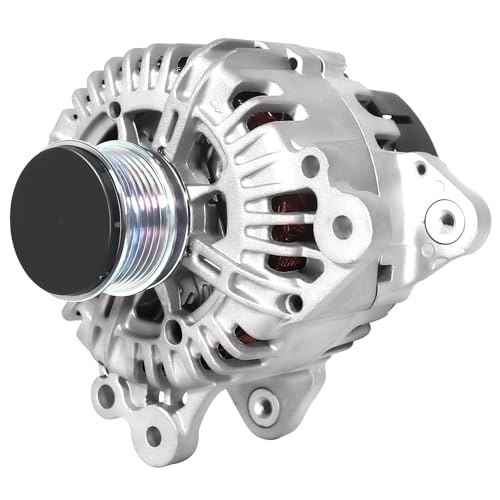 11134N Alternator 140Amp Replacement for Jetta 2006-2014 2.0L/2011-2015 2.0L/2005-2006 1.9L, Passat 2006-2008 2.0L, GTI 2006-2008, Golf 2010-2014 2.0L, 6-Groove Pulley - size: 11134N