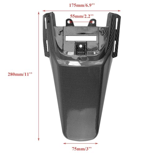 PRO BAT 7 PCs Carbon Fibre Plastic Fairing Fender Kit - color: Black Carbon Fiber Fender Kit