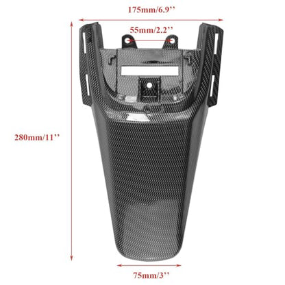 PRO BAT 7 PCs Carbon Fibre Plastic Fairing Fender Kit - color: Black Carbon Fiber Fender Kit