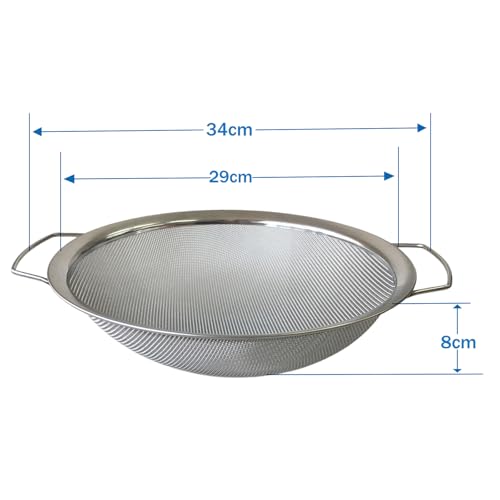 2 Pack YUEBM Stainless Steel 60 Mesh Paint Strainer Fits Nicely Over a 5 Gallon Bucket and Filters Out Particulates from Almost Any Liquid, Easy to Use and Clean