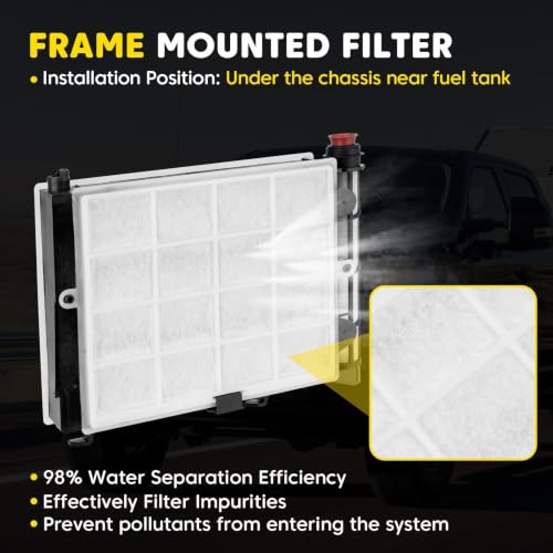 Fuel Filter Element 6.7 Diesel Compatible with 2017-2025 Ford F250 F350 F450 F550 Super Duty 6.7L Powerstroke, Fuel Filter Water Separator Kit Replace# FD-4624 FD-4625 HC3Z-9N184-B HC3Z-9N184-C