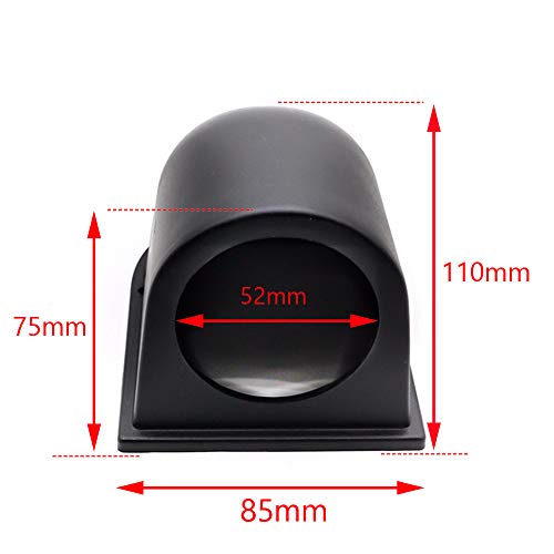 ESUPPORT Universal Car Motor 2" 52MM Black ABS Plastic Gauge Meter Dash - color: One Hole