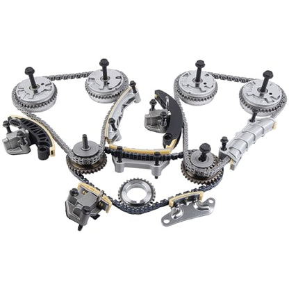 Autoexact 9-0753SVVT Engine Timing Chain Kit w/VVT Sprocket Fit for 2007-2022 2.8L 3.0L 3.6L V6 Chevy Buick Cadillac GMC Pontiac Saturn Traverse Enclave Impala Acadia Caprice Camaro SRX LaCrosse - size: fit for 2007-2022 Chevy Cadillac-2.8/3.0/3.6