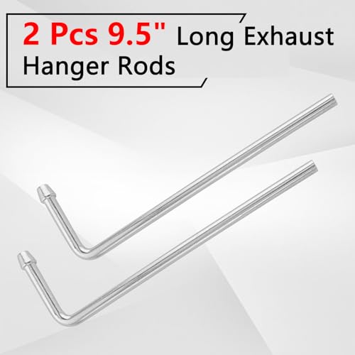 Exhaust Hanger Rods 2 Pcs 9.5" Long 90 Degree Degree