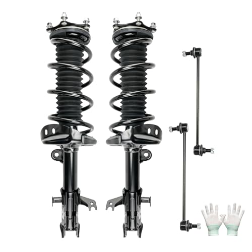 KAX Front Complete Strut & Coil Spring w/Sway Bar Link Stabilizer for CR-V - size: 07-14 Honda CR-V