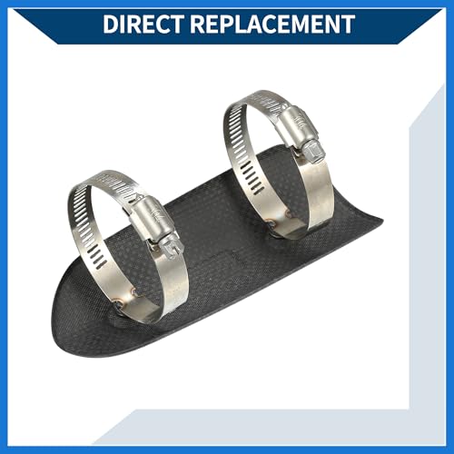 Muffler Heat Guard with Clamp/Exhaust Pipe Head Shield Cover for Motorcycle/Heat Insulation Carbon Fiber 145x62mm / 1 Set Black Auto Accessories