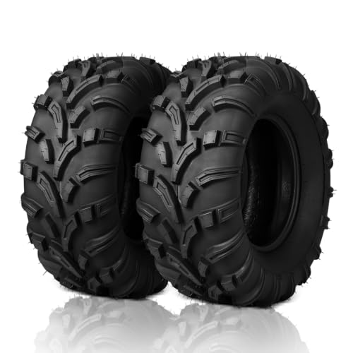 TUFFIOM Set of 2 ATV UTV Tires, 27x9-12, 6PR All-Terrain Mud Tires with Directional Tread, Drainage, Strong Srip and Snow-breaking for Rainy/Snowy Areas, Tubeless Trail Tire - size: 27x9.00-12 (2 pack)