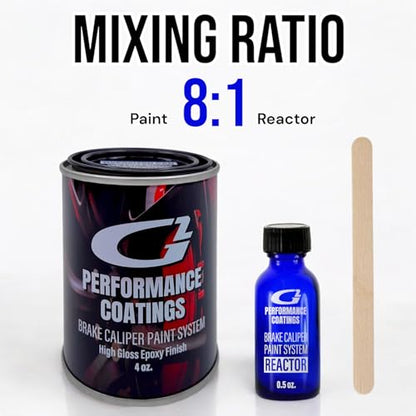 G2 High Temperature Brake Caliper Paint Kit - High Gloss, Wear and Heat Resistant, Epoxy Paint System - Dries Hard, No Flaking or Fading - Pink - color: Pink