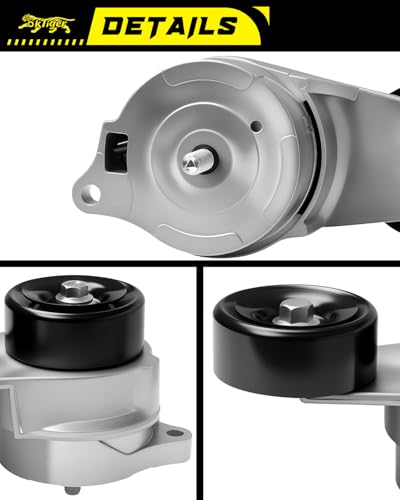 Oktiger Belt Tensioner Assembly with Pulley for Honda Accord 2003-2012, Odyssey 2005-2010, Pilot 2005-2008, Ridgeline, for Acura Mdx 2005-2013, Zdx 2010-2013, RI TI, OE#38332 - size: 38332