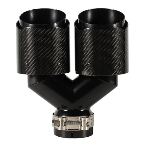 Carbon Fiber Dual Exhaust Tip 2.5 Inch Inlet 4 Inch Outlet Dual Exhaust Tip - size: 2.5 Inlet 4 Outlet