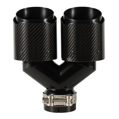 Carbon Fiber Dual Exhaust Tip 2.5 Inch Inlet 4 Inch Outlet Dual Exhaust Tip - size: 2.5 Inlet 4 Outlet