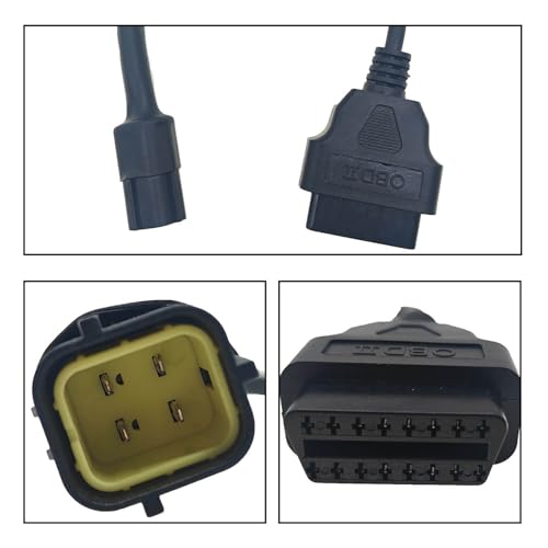 OBD2 Adapter Cable 3824-26,Fit for KUBOTA Vehicles 4 Pin OBD2 16Pin to OBD1 4Pin OBDII Car Diagnostic Connector Compatible with OBD II Diagnostic Scanner ，Replace 3824-26 382426