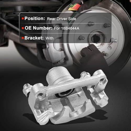 cciyu Rear Left Disc Brake Caliper Assembly With Bracket 18B4644A - size: Rear Left[18B4644A]