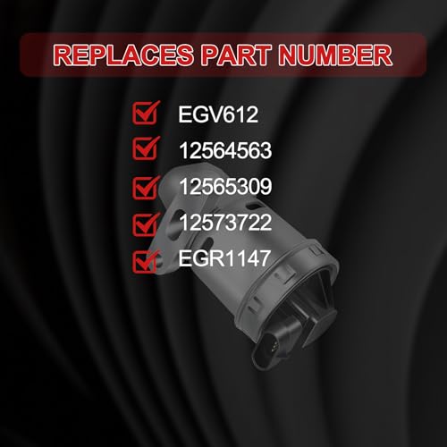 EGR Valve Replacement EGV612 Compatible with Buick for Century 2000-2005,for Chevy for Impala 00-05,for Malibu 2000-2006,for Venture 2000-2005 Automotive Exhaust Gas Recirculation