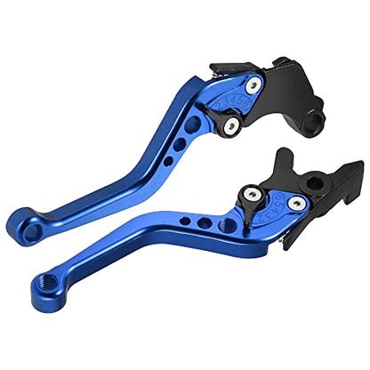Motoforti Adjustable Brake Clutch Levers for Honda CBR500R 2013-2018 Blue Aluminum Alloy 1 Pair - color: Blue