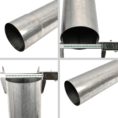 409 Steel 5'' Inch OD Straight Exhaust Pipe Mandrel Tubing Pipe - size: 5.0 Inch