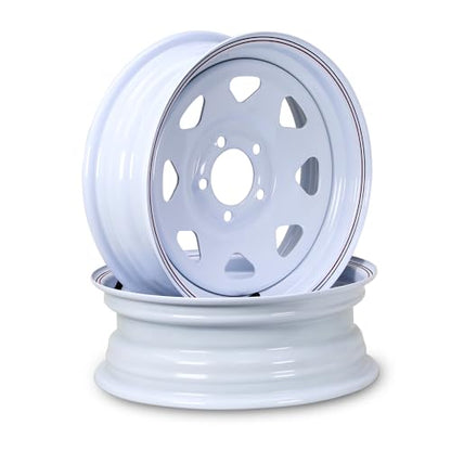 Free Country Trailer Tire Wheel ST205/75R15 8PR 107N 5X4.5 White Spoke Pk2 - size: ST205/75R15 /8PR /5x4.5