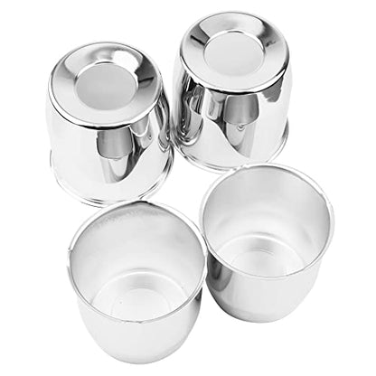 4Pcs 4.25" OD 4.25" H Push Through Trailer Wheel Center Cap for Rim - color: Chrome, size: 4.25" Hub 4.25" H