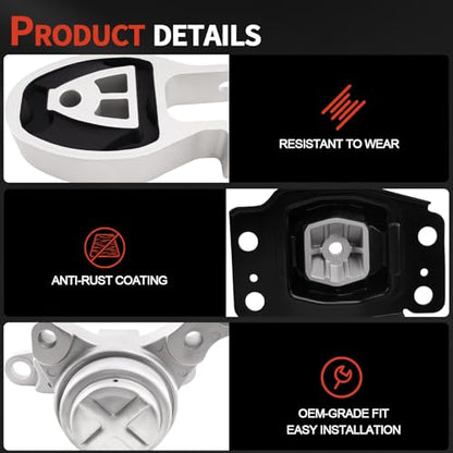 Engine Motor Mount & Trans Mount Kit Compatible with 2014-2020 Fusion 1.5L