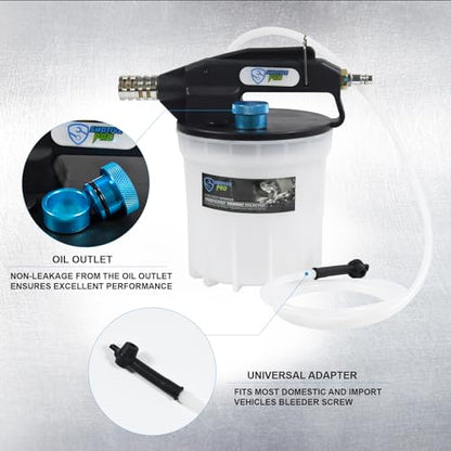 SMOTIVEPRO 2L Vacuum Brake Bleeder Kit Pneumatic Brake Fluid Extractor Pump - size: 2L Pneumatic Brake Bleeder Pump