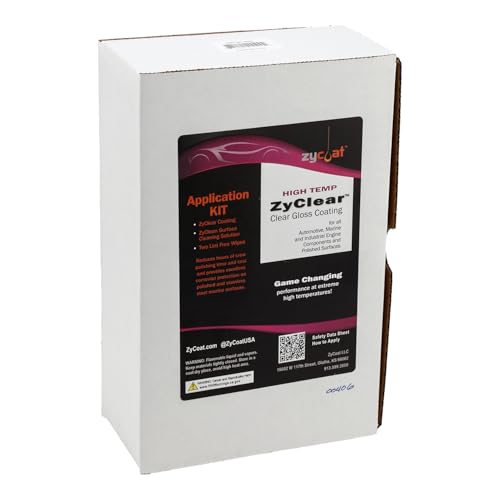 ZyCoat ZyClear 15502 High Temperature Heat Dissipating Clear Coat Application Kit - High Gloss, 2 Ounce