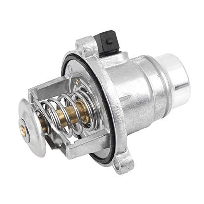 X AUTOHAUX Upgraded Aluminum Engine Coolant Thermostat Housing Assembly with Sensor for BMW 530i 540i 550i 650i 745i 750i 760i X3 X4 X5 X6 Replace 11537586885 11537502779