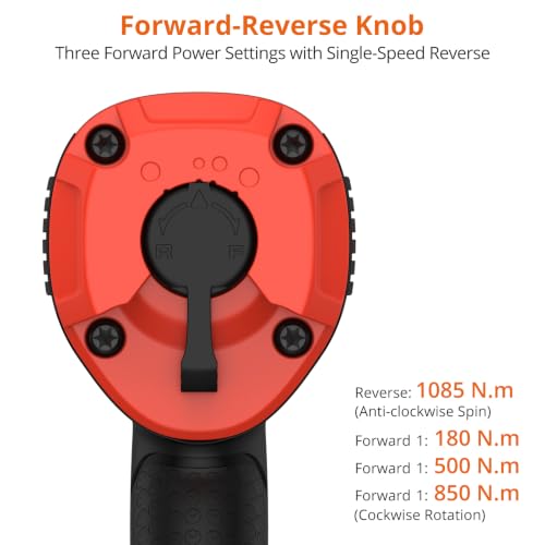 Proster 3/8" Air Impact Wrench 800ft-lb Torque 10000RPM 6pc CR-V Socket Kit - size: 3/8 Inch