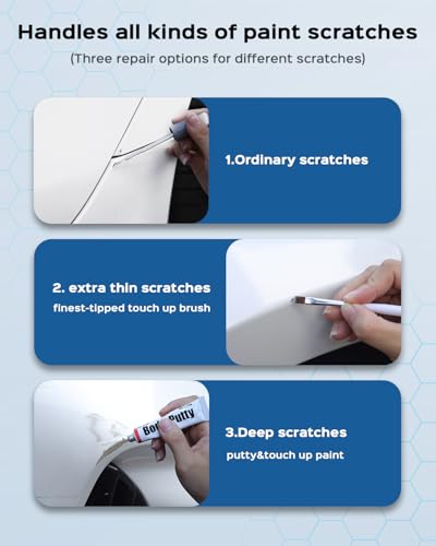 LA7W/8E Reflex Silver Metallic Touch Up Paint Kit Compatible with Volkswagen Exact Match Car Scratch Repair Touch Up Paint Kit - color: Reflex Silver Metallic(LA7W/8E) Compatible with Atlas/Beetle/CC/e-Golf/EOS/Golf/Golf-Alltrack/Golf-GTI/Golf-SportWagen/
