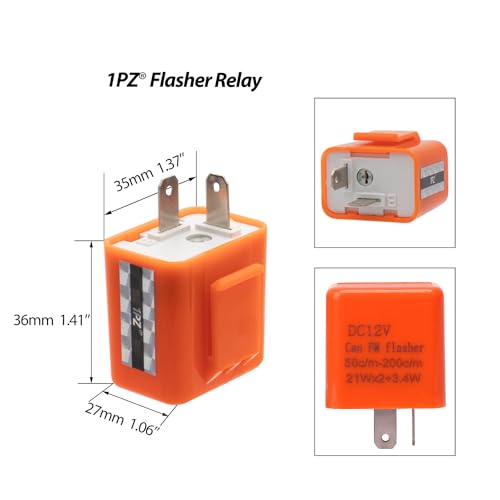 1PZ 7/8" Multi-Function Horn Turn Signal On/Off Light Switch + Flasher Relay + Horn Replacement for Honda Yamaha Suzuki Kawasaki Arctic Cat Motorcycle ATV Offroad