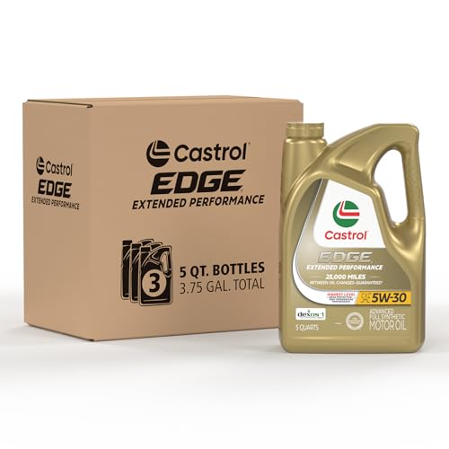 Castrol EDGE Extended Performance 5W-30 Adv Full Syn Motor Oil, 5Qt, 3 Pack - size: 5 Quarts, Pack of 3
