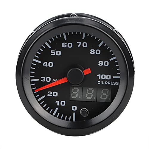 Oil Pressure Gauge Kit,Oil Pressure Gauge Electric and Sender,Automotive Electrical System Products,2In 52Mm Oil Pressure Meter Pointer Digital Display with Stepper Motor