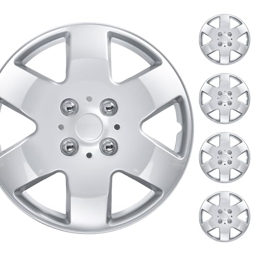 BDK 15 Inch Replacement Hubcaps for Cars (Set of 4), Wheel Cover Hub Cap - style: OG 4-Lug 15"