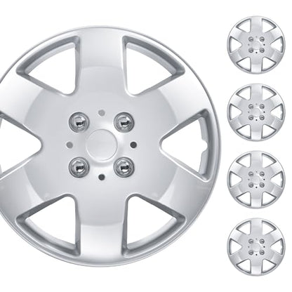 BDK 15 Inch Replacement Hubcaps for Cars (Set of 4), Wheel Cover Hub Cap - style: OG 4-Lug 15"