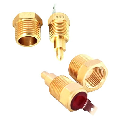 Electric Fan Wiring Kit Electric Fan Relay Kit with Thermostat Radiator Fan Sensor Switch Electric Cooling Fan Thermostat Kit Temperature Sensor Switch 185 On 175 Off, 40 AMP Waterproof Relay Kit