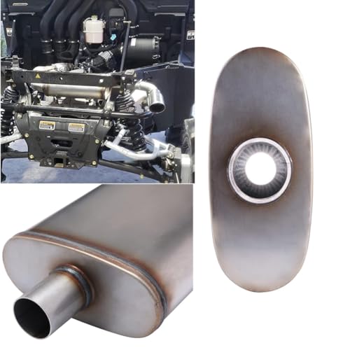 Universal 409 Stainless Muffler Straight-Through Performance Muffler Exhaust, center in | center out (2.75") - size: 2.75"