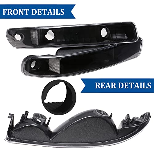 for 1999-2007 GMC Sierra 1500 2500 3500 & 99-06 GMC Yukon Halogen Headlight - color: Black Clear